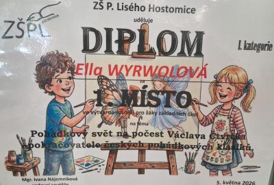 1. místo ve výtvarné soutěži "Pohádkový svět".