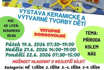 19. - 22.6. 2026 Výstava keramické a výtvarné tvorby dětí