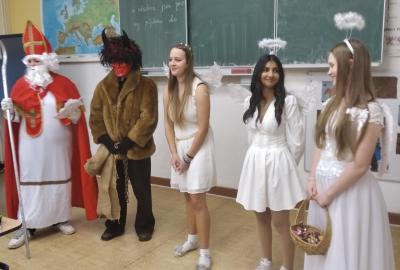 Čert a Mikuláš u nás ve škole